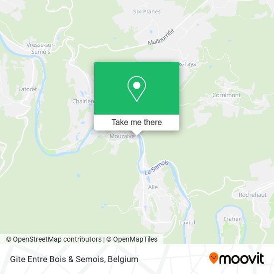 Gite Entre Bois & Semois map