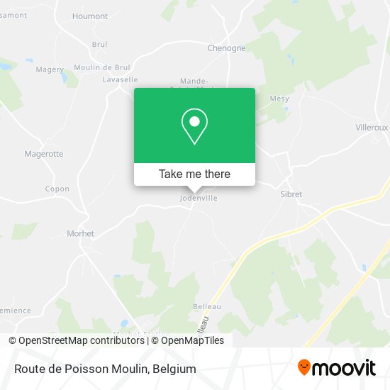 Route de Poisson Moulin plan