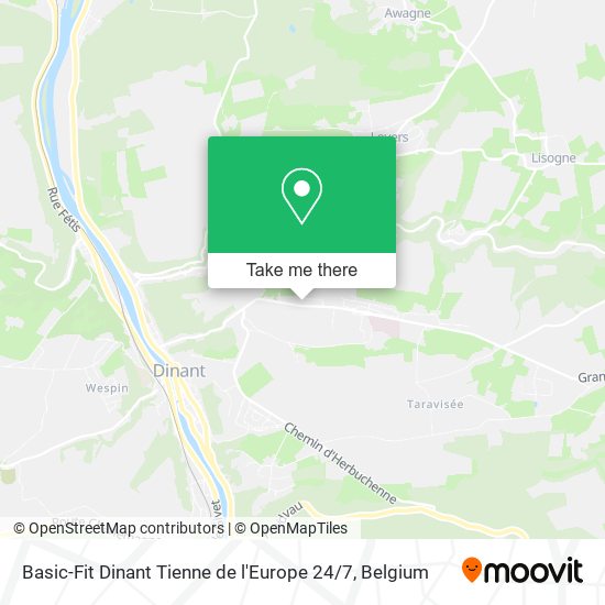 Basic-Fit Dinant Tienne de l'Europe 24 / 7 map