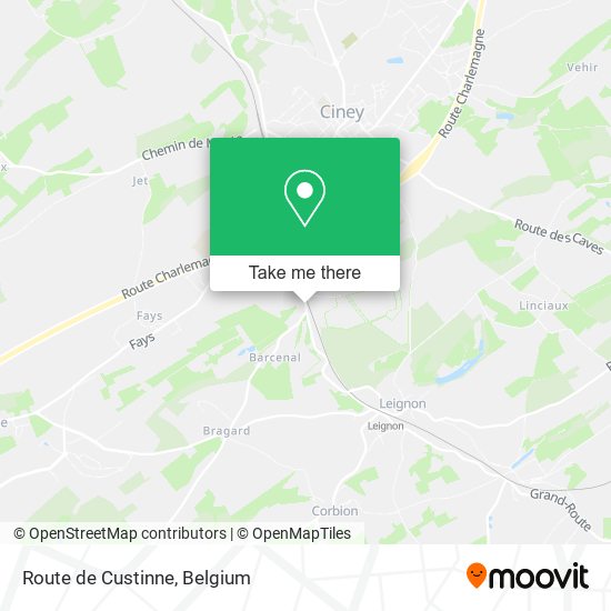 Route de Custinne plan