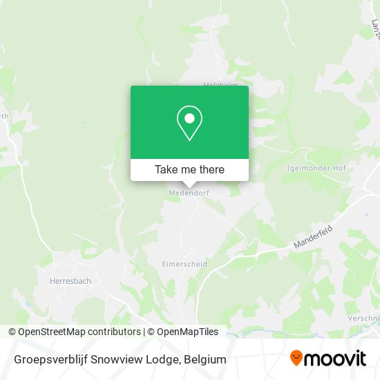 Groepsverblijf Snowview Lodge map