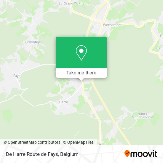 De Harre Route de Fays plan