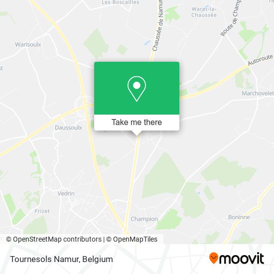 Tournesols Namur map