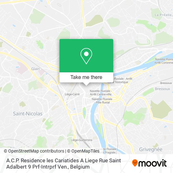 A.C.P. Residence les Cariatides A Liege Rue Saint Adalbert 9 Prf-Intrprf Ven. map