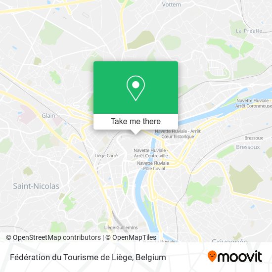 Fédération du Tourisme de Liège map