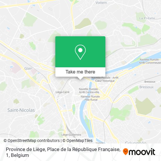 Province de Liège, Place de la République Française, 1 plan