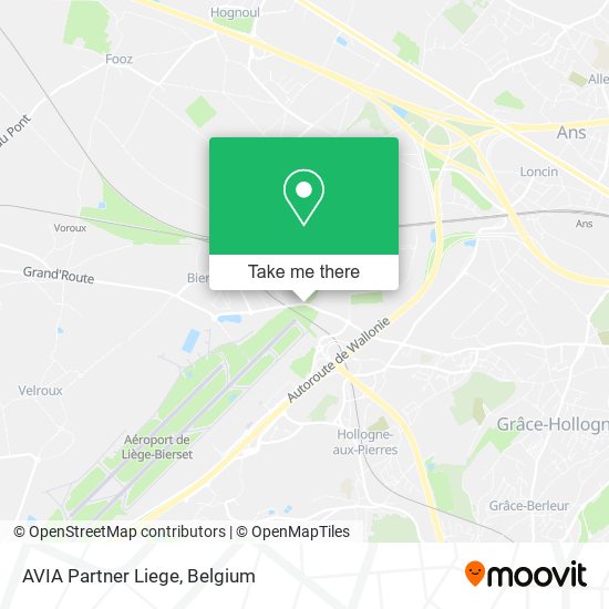 AVIA Partner Liege map