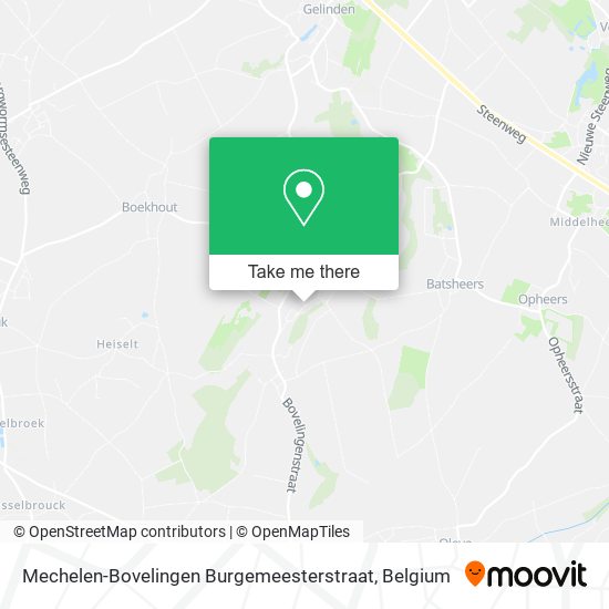 Mechelen-Bovelingen Burgemeesterstraat plan