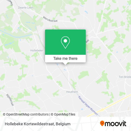 Hollebeke Kortewildestraat map