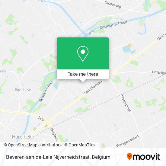 Beveren-aan-de-Leie Nijverheidstraat map