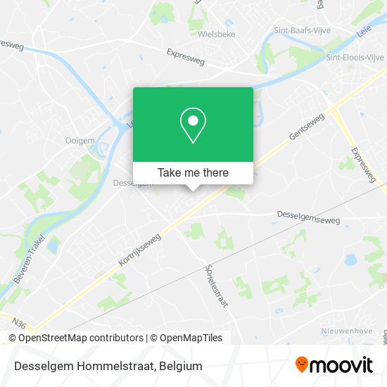 Desselgem Hommelstraat map