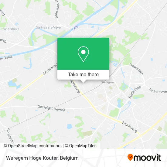 Waregem Hoge Kouter map