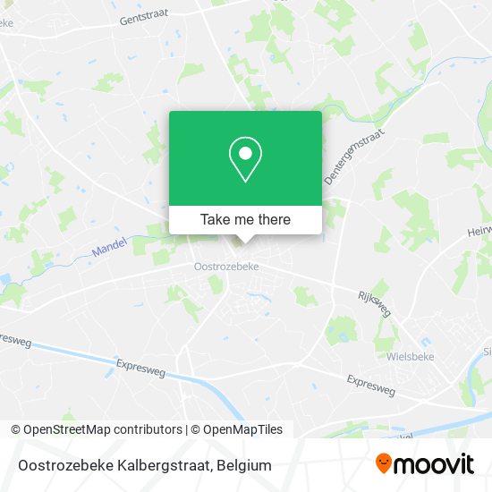 Oostrozebeke Kalbergstraat map