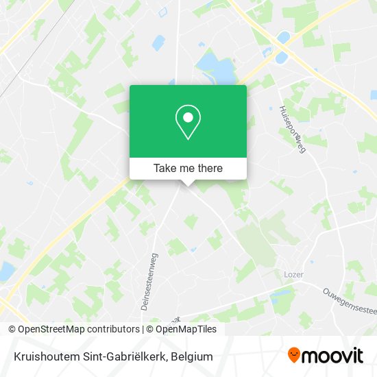 Kruishoutem Sint-Gabriëlkerk map
