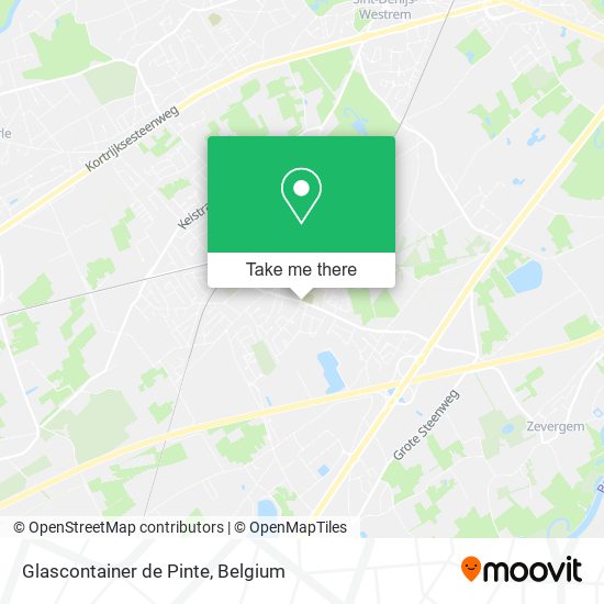 Glascontainer de Pinte plan