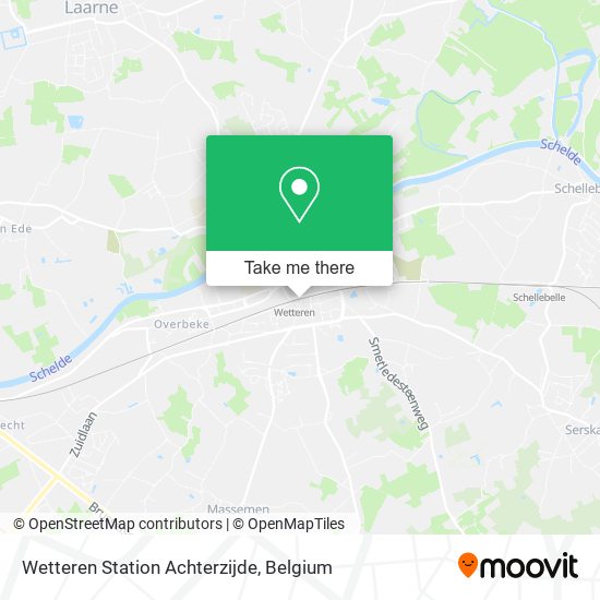 Wetteren Station Achterzijde map