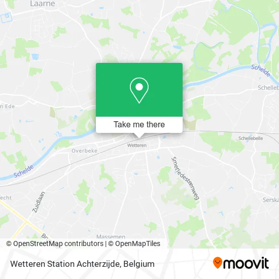 Wetteren Station Achterzijde map