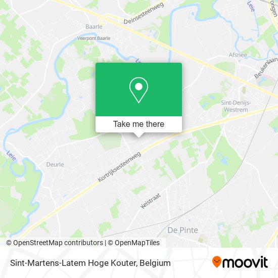 Sint-Martens-Latem Hoge Kouter map