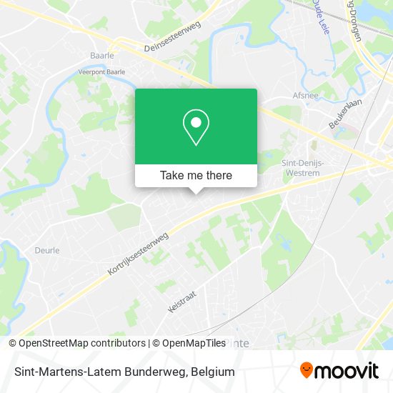 Sint-Martens-Latem Bunderweg map
