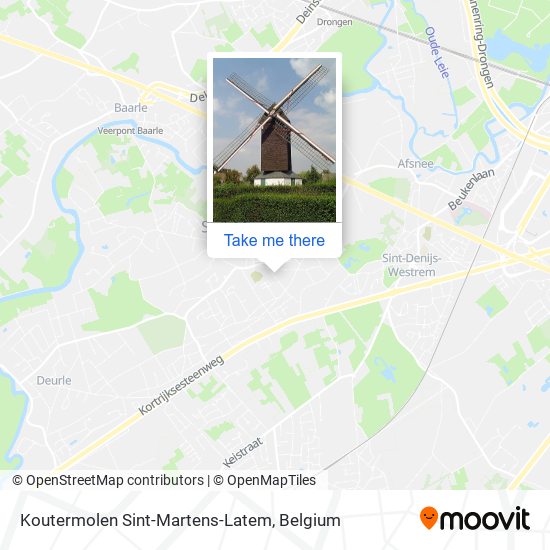 Koutermolen Sint-Martens-Latem plan