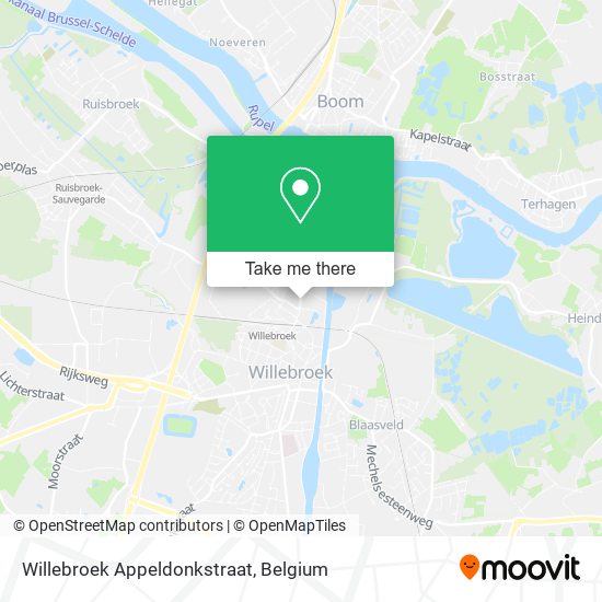 Willebroek Appeldonkstraat map