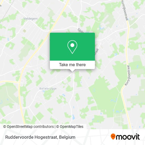 Ruddervoorde Hogestraat map