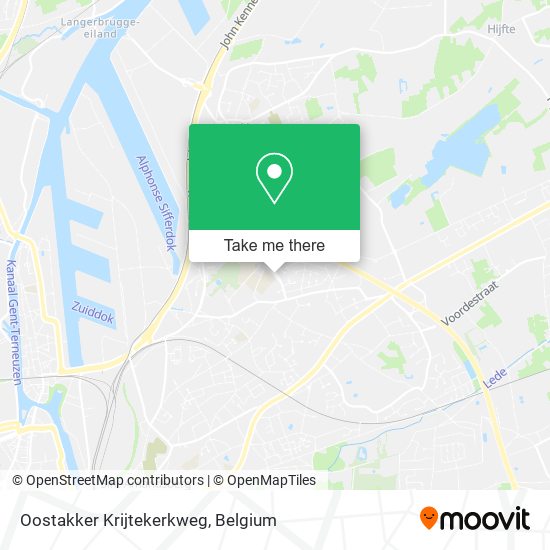 Oostakker Krijtekerkweg map