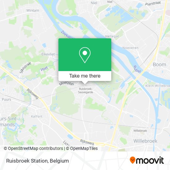Ruisbroek Station map