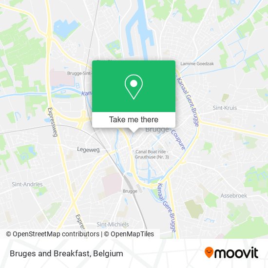 Bruges and Breakfast map