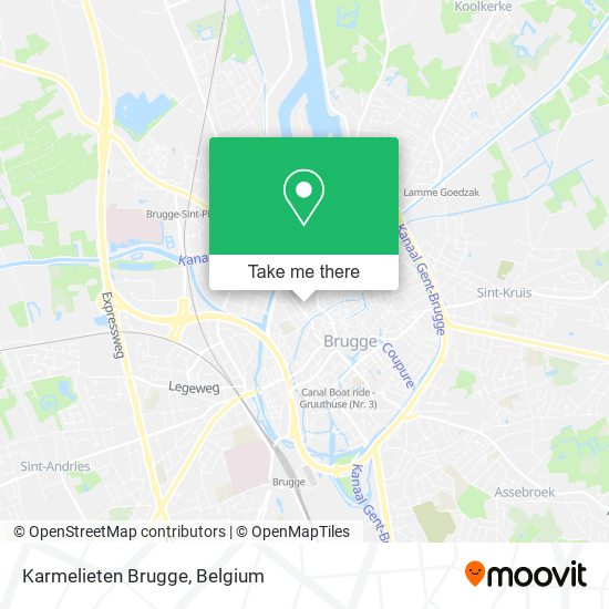 Karmelieten Brugge map