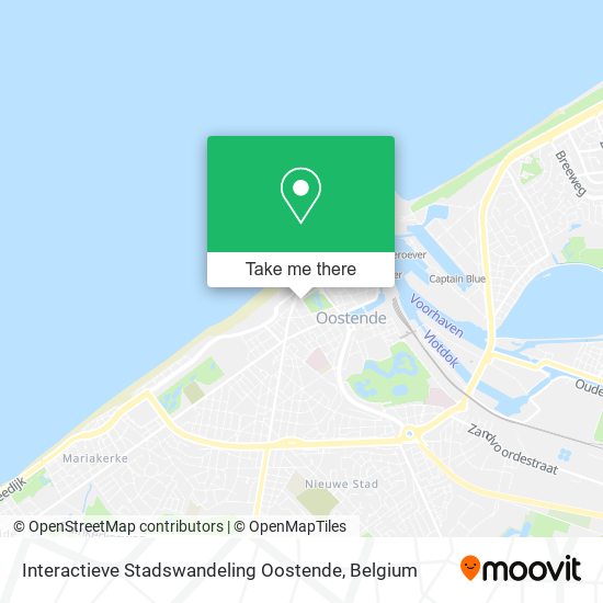 Interactieve Stadswandeling Oostende map