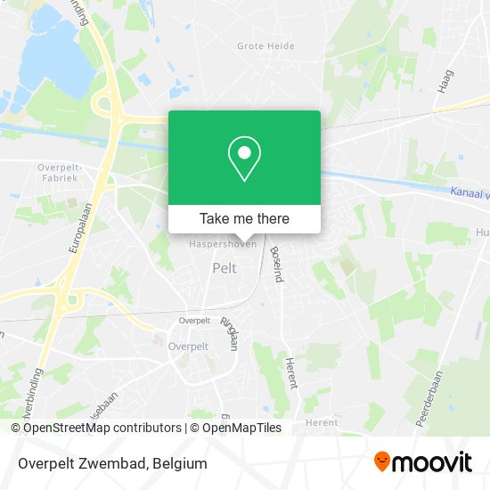 Overpelt Zwembad map