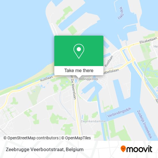 Zeebrugge Veerbootstraat map