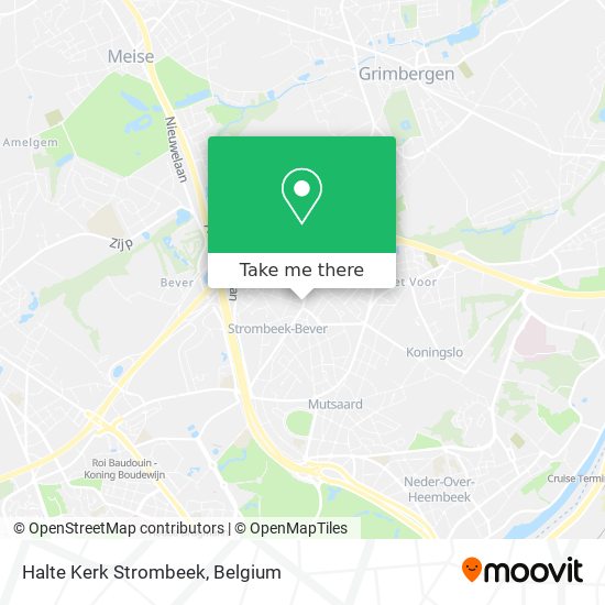 Halte Kerk Strombeek map