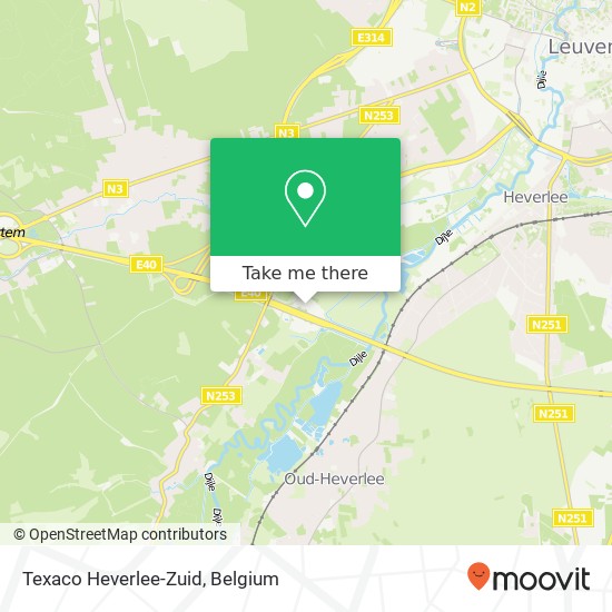 Texaco Heverlee-Zuid map