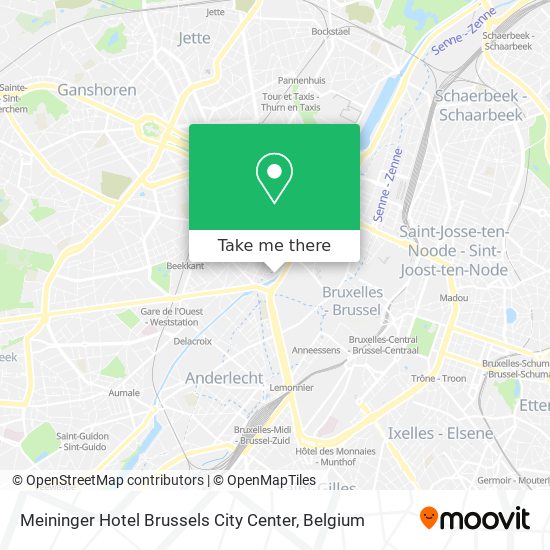 Meininger Hotel Brussels City Center map