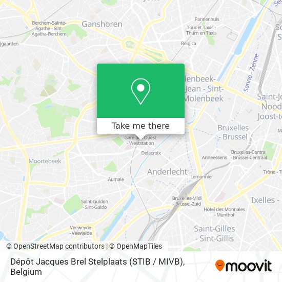 Dépôt Jacques Brel Stelplaats (STIB / MIVB) map