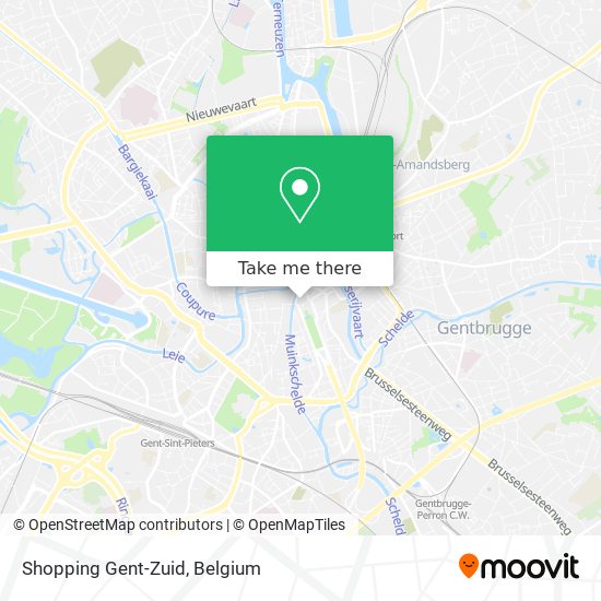 Shopping Gent-Zuid map