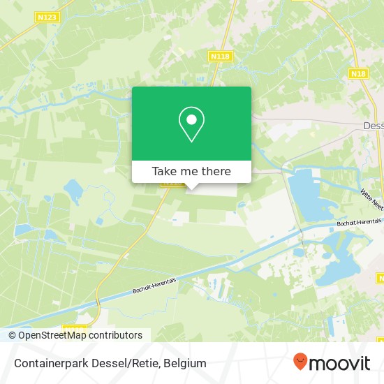 Containerpark Dessel/Retie map