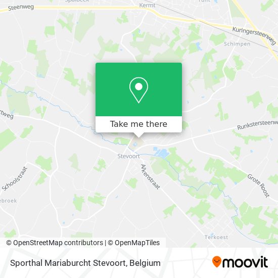 Sporthal Mariaburcht Stevoort map