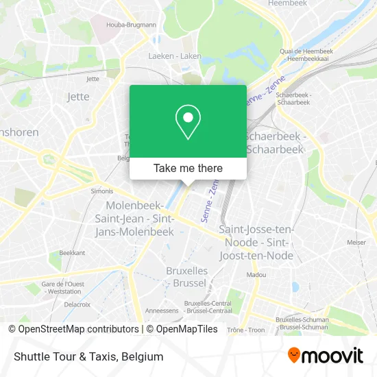 Shuttle Tour & Taxis map