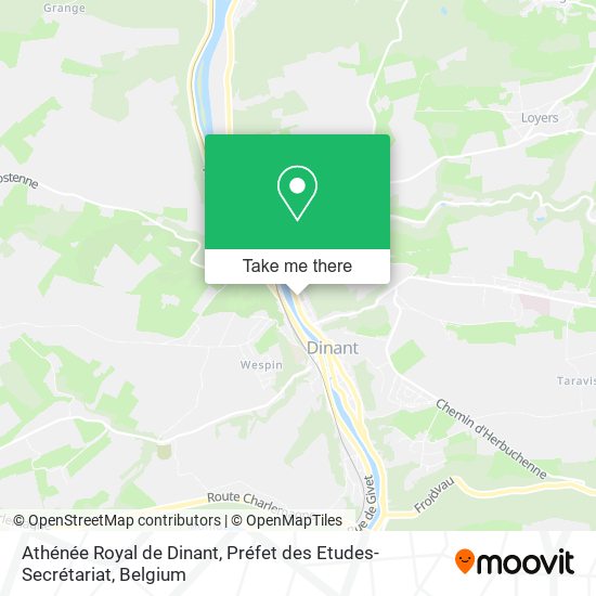 Athénée Royal de Dinant, Préfet des Etudes-Secrétariat map
