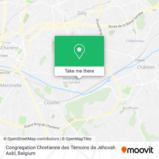 Congregation Chretienne des Témoins de Jéhovah Asbl map