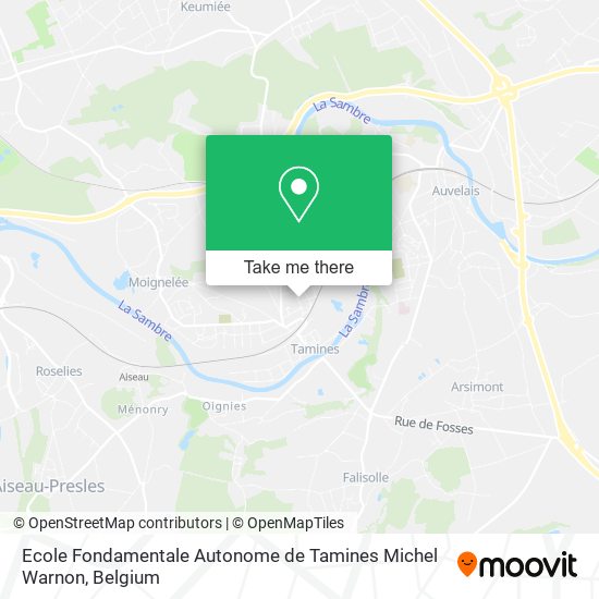 Ecole Fondamentale Autonome de Tamines Michel Warnon map