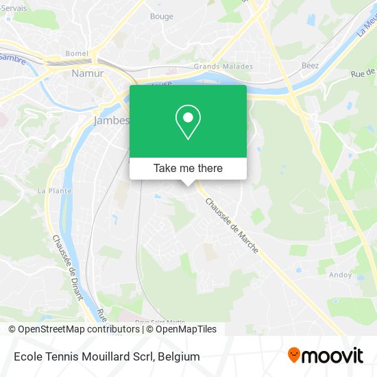 Ecole Tennis Mouillard Scrl map