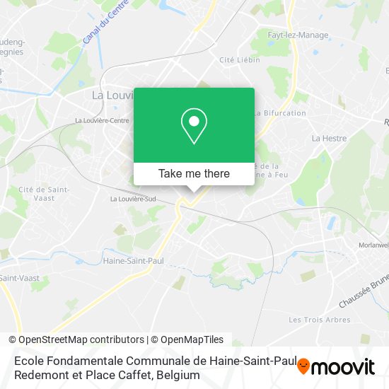 Ecole Fondamentale Communale de Haine-Saint-Paul Redemont et Place Caffet map