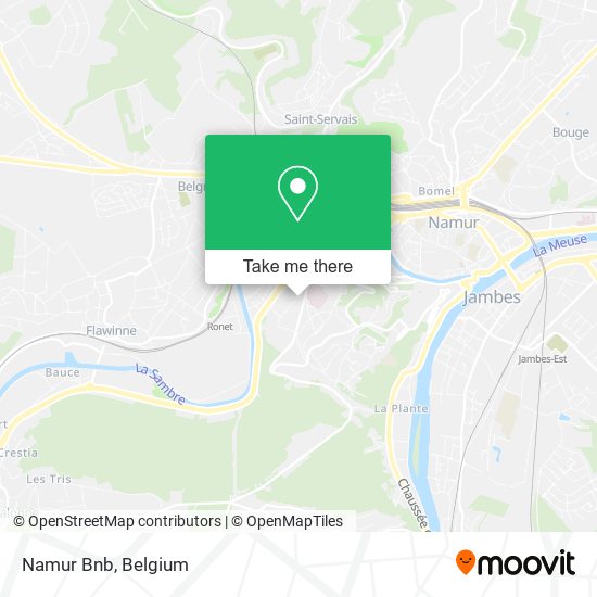 Namur Bnb map