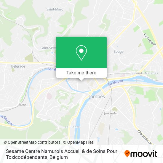Sesame Centre Namurois Accueil & de Soins Pour Toxicodépendants plan