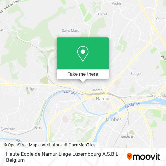 Haute Ecole de Namur-Liege-Luxembourg A.S.B.L map