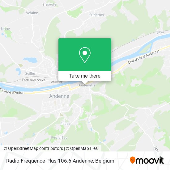 Radio Frequence Plus 106.6 Andenne plan